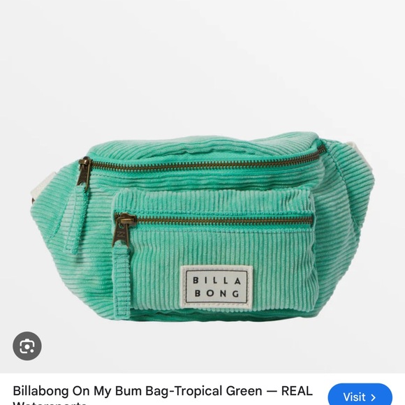 NWT Billabong Rare Corduroy Bum Bag | Tropical Green | Crossbody Sling - Picture 9 of 11